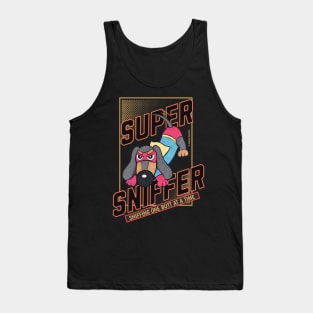 Cute Super Sniffer Dachshund Hero Funny Tank Top